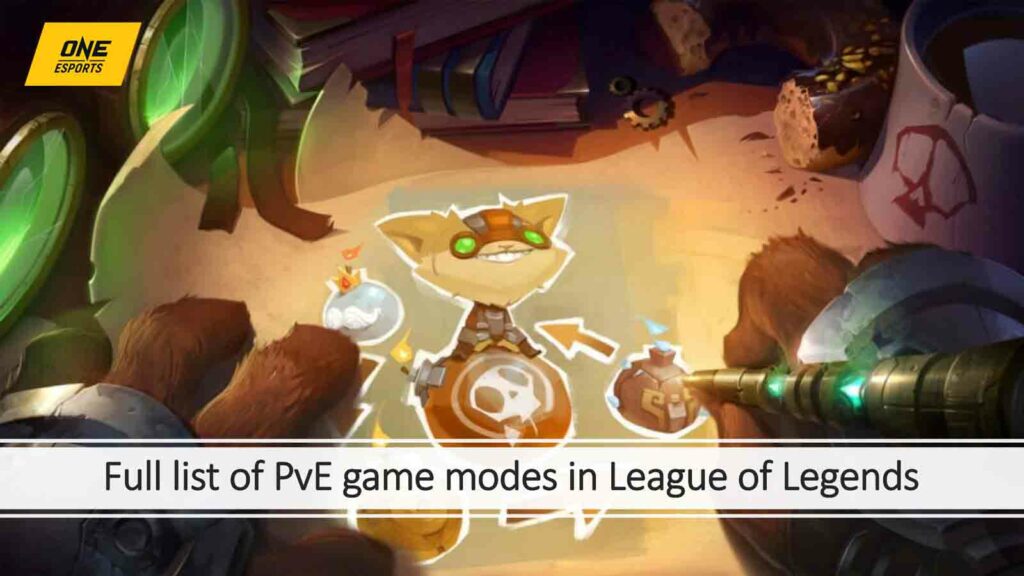 LoL Champion Ziggs with bombs in art concept, a featured image for ONE Esports article "Full list of PvE game modes in League of Legends — past and upcoming"